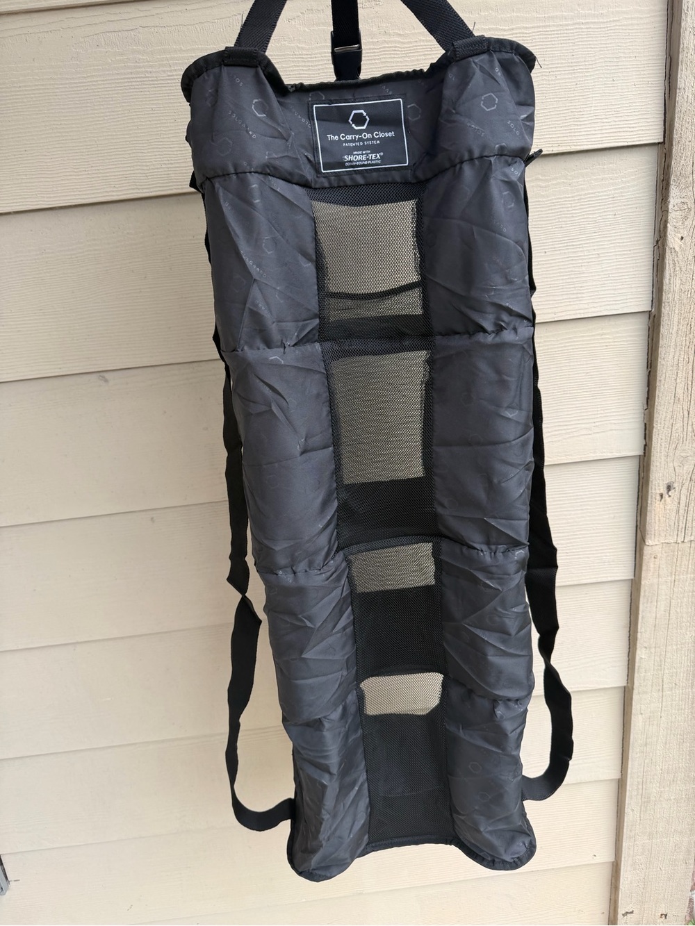 Solgaard Carry-On Closet Insert 5 Shelf Travel Organizer Black Eco Fabric